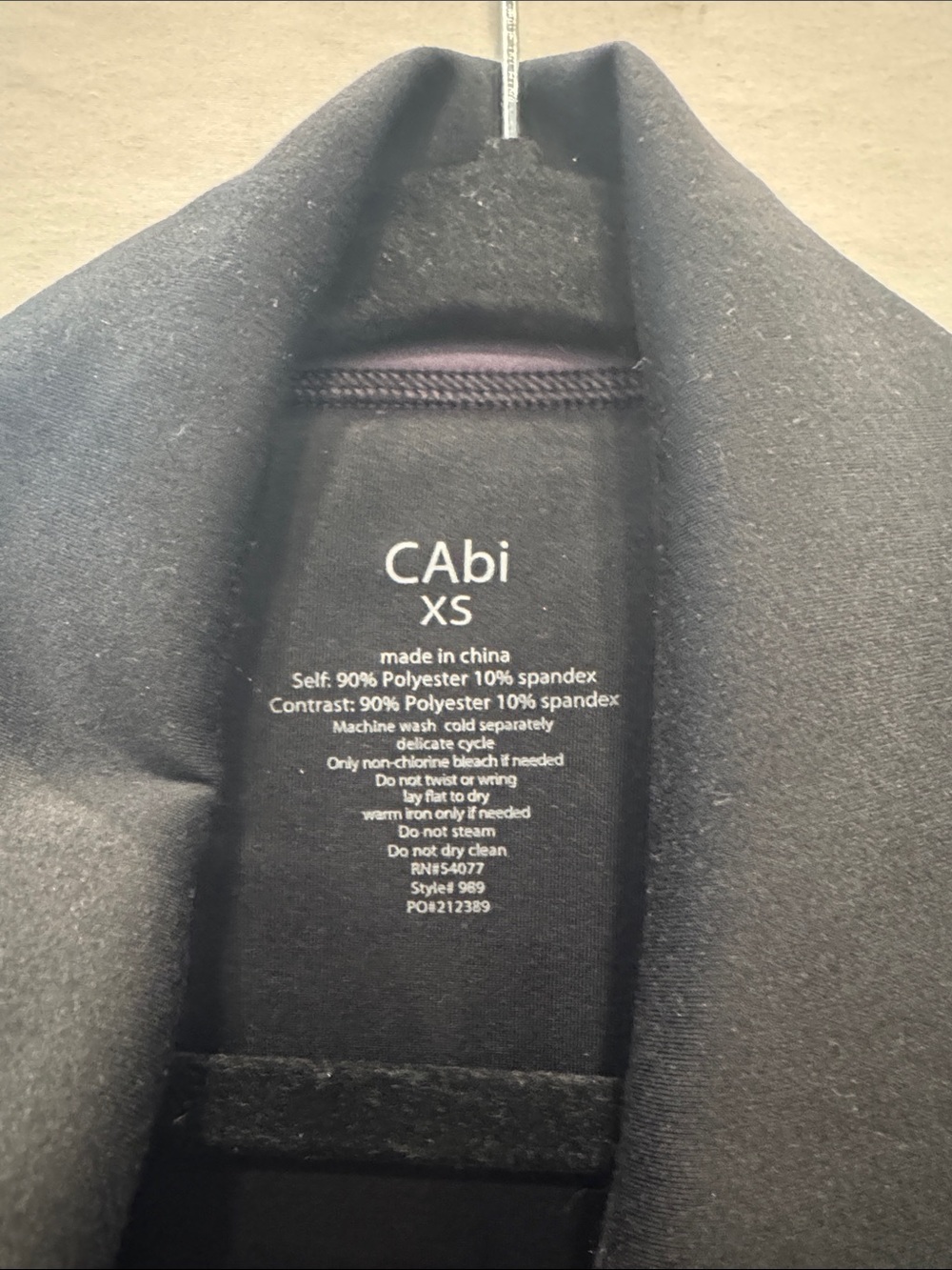 CAbi Black and Gray Asymmetric Zip Moto Athleisure Workout Jacket XS - Picture 3 of 3
